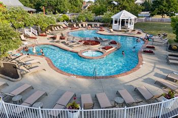 A view of the pool at the resort